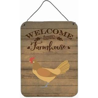 """" Caroline's Treasures Frisian Friesian Chicken Welcome Door Hanging Prints Wall-decor multicolor """"