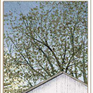 S?t med to landslader 1 hvid indrammet printv?gskunst