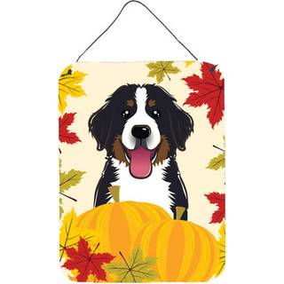"""" Caroline's Treasures Bernese Mountain Dog Thanksgiving Wall eller Door Hanging Prints BB2043DS1216 16HX12W Multicolor """"