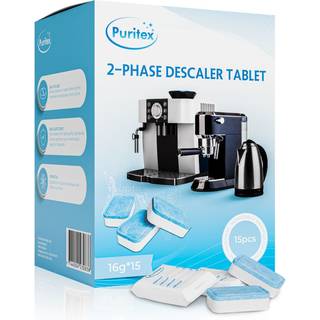 Puritex 2-Fasede Afkalkningstabletter til Kaffe- og Espressomaskiner 15 stk. - 15 stk.