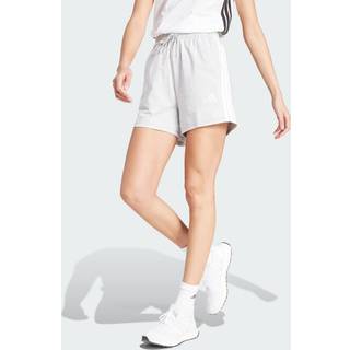 Essentials 3-Stripes Cotton shorts - Light Grey Heather / White