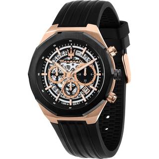Maserati R8871642003 Herrenuhr Stile Chronograph Schwarz/Roségoldfarben