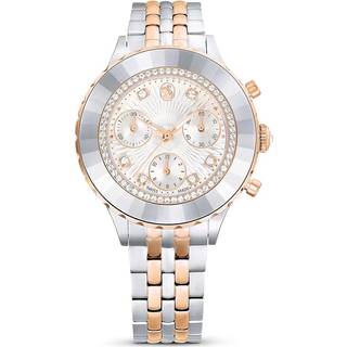 Octea Chrono Uhr, Schweizer Produktion, Metallarmband, Roséfarben, Metallmix