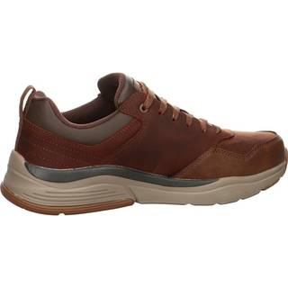 Skechers Benago Waterproof herresko - (Mørk brun, str. 41, Læder)
