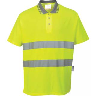 Comfort polo i bomuld - Gul (Størrelse: XXL)