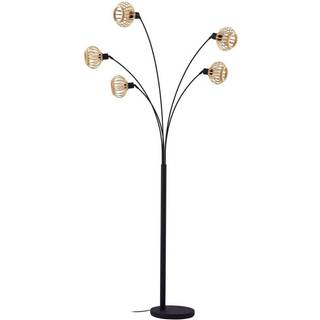 Lindby gulvlampe Lielle, naturlig bambus, 5 lyskilder, 190 cm