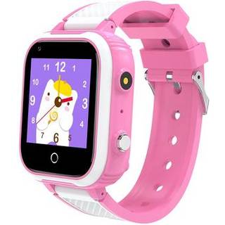 DH9S Smart Watch til børn med GPS og SOS - 4G videoopkald og kamera, dansk, norsk, svensk, finsk sprog - Pink