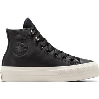 Sneakers Converse Chuck Taylor All Star Lift Platform Water Repellent Leather Black/ Black/ Egret EUR 36.5 - Egret - 36.5