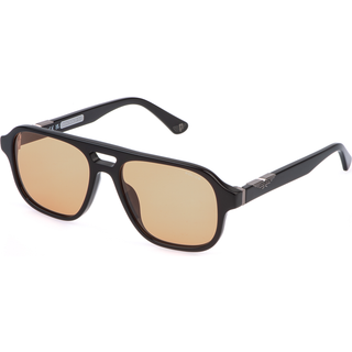 Police Mand SPLL83 ORIGINS 61 700A Solbriller Acetat Sort Orange Firkantet Normal