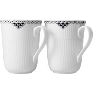 Royal Copenhagen Sort Riflet Blonde krus 33 cl 2 stk