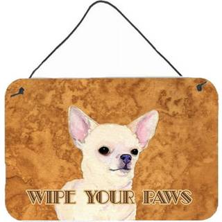 """" Caroline's Treasures SS4902DS812 Chihuahua T?r dine Paws Aluminium Metal Wall eller Door Hanging Prints 8 X 12 """" """" """"