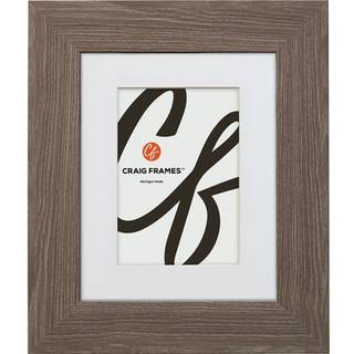 Craig Frames American Barn 16 x 20 tommer Faux Barnwood billedramme matteret for at vise en 11 x 14 tommer fotog?rdshus gr?