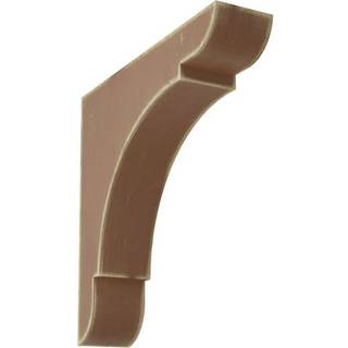 Ekena Millwork BKTWD01X08X08OLBR Medium Olympic Wood Vintage Decor Bracket 1 3/4 """" W X 8 """" D X 8 """" H Witkered Brown