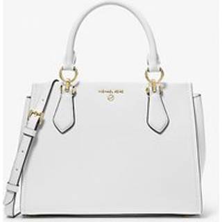 MK Marilyn Medium Saffiano Leather Satchel - White - Michael Kors - ONE SIZE