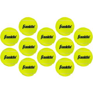 Franklin Sports Pressureeless Tennis Balls - Officiell storlek Lågtryck Bounce Tennisbollar - Perfekt för träning övning - 12 Pack Bag - Alla d