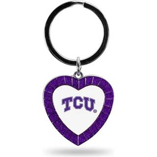 Rico Industries NCAA TCU Horned Frogs NCAA Rhinestone Hjertefarvet n?glering Lilla 3 tommer i l?ngden