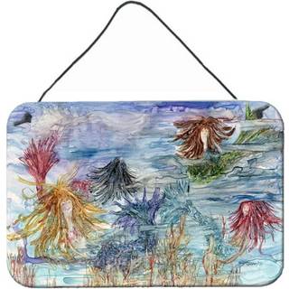 """" Caroline's Treasures Abstract Mermaid Water Fantasy Wall eller Door Hanging Prints 8975DS812 8 """" ""H X 12"" """" W Multicolor """"