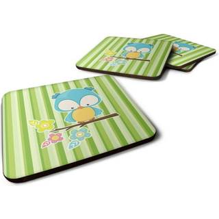 """" Caroline's Treasures Bird on Branch Foam Coaster Set på 4 3,5 multicolor """"