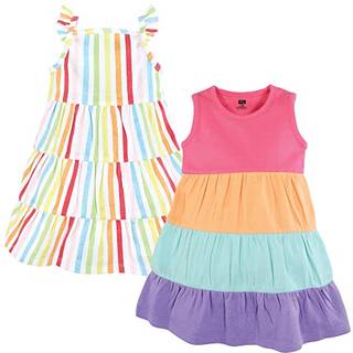 Hudson baby baby-piger bomuld kjoler regnbue stribe 9-12 måneder