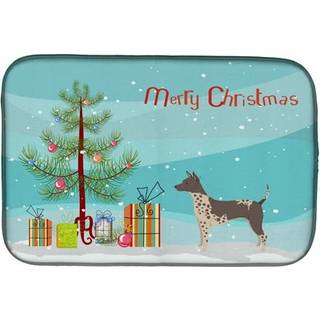 """" Caroline's Treasures American Hairless Terrier Christmas Tree Dish-Drying-Mats 14 X 21 Multicolor """"