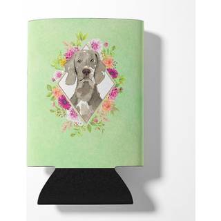 """" Caroline's Treasures CK4365CC Weimaraner Green Flowers kan eller flaske Hugger Kold-bjælke-Koozies 12 oz multicolor """"