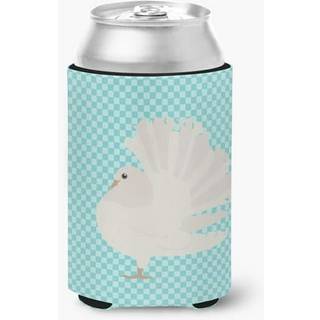 """" Caroline's Treasures Silver Fantail Pigeon Blue Check Decorative kan Hugger Multicolor """"