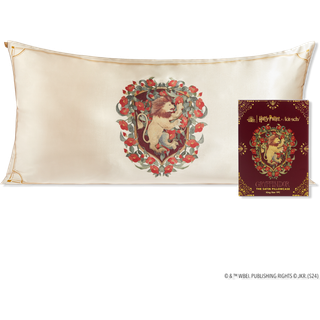 Kitsch X Harry Potter Gryffindor Satin Pillowcase med lynl?s til h?r og hud - dobbeltsidet bl?dere end silke rynkefri maskine vaskbar frizz kontr