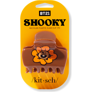 BT21 X kitsch genanvendt plastpuffet medium hårklip til kvinder - medium klo klip til tyndt hår | Klo hårklip til kort hår medium hår klo klip ti