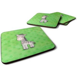 """" Caroline's Treasures Polkadot Zebra Watercolor Decorative Coasters 3.5 Multicolor """"