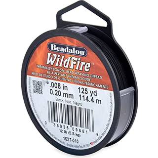 Beadalon Wildfire 0,008 i 0,20 mm brudstyrke 12 lb / 5,5 kg sort 125 yd / 114 m