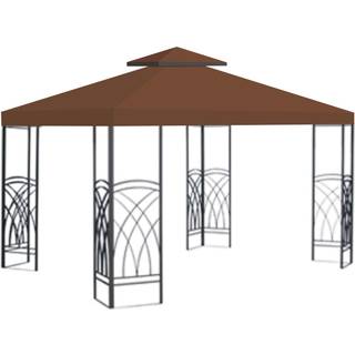 BenefitUsa baldakin kun 10'x10 'Udskiftning Gazebo Top Canopy Patio Pavilion Cover Sunshade Plyester Double Tier - Brown