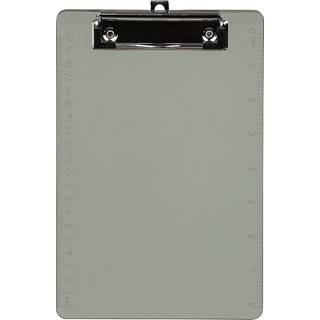 JAM PAPIR Sm memo-clipboards i plast med lavprofil metalclips - Mini (6 x 9) - Smoke Grey - 12 clipboards/pakke