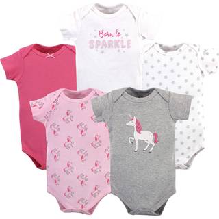 Hudson baby unisex bomuld bodysuits pink enhj?rning 6-9 m?neder