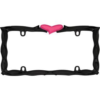 CRUISER TILBEHR 22456 Hjerte nummerplade Stel Blank sort/Pink