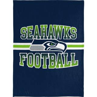 Foco NFL Micro Raschel Plush Throw Tæppe Stripe Logo 45 X 60 Seattle Seahawks
