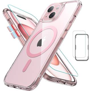 ESR til iPhone 15 Plus Sagss?t Gennemsigtig Matte Case med sk?rmbeskytter kompatibel med MagSafe Military-Cvlade Protection Classic Series Clear