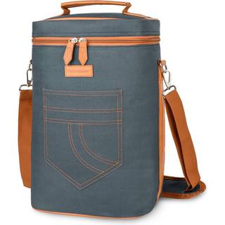 Tirrinia 4 flaske vin gaveholder - isoleret og polstret brbar alsidig vinbrende kletaske til rejser BYOB Restaurant Vinsmagningsfest Fantastis