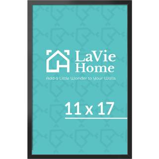 Lavie Hjem 11x17 Billedramme til vægvisning 11x17 sort billedramme med HD Plexiglas 11 x 17 plakatramme 1 pakningsramme til lodret eller vandret