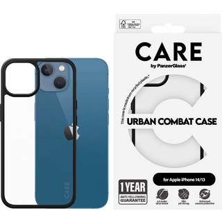 CARE by PanzerGlass Flagship Case Transparent Urban Combat w. Clear Frame iPhone 14 | 13