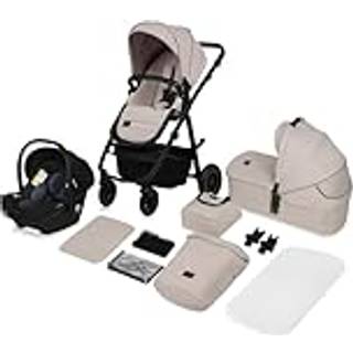 Lionelo Amber Plus 3-in-1 Kombivogn, Beige Sand