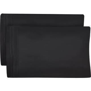 Dreamcare King Black Pillow Cases Set med 2 - Dobbelt børstet 1500 luksusserie Mikrofiber - Konvolutlukning Rynke -gratis køling af pudebetræk -