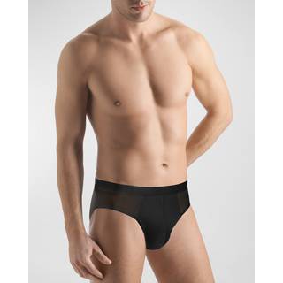 HANRO Herren Slip schwarz Mikrofaser/Funktion unifarben