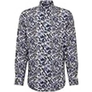 Seidensticker Herren Hemd blau geblümt