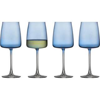 Krystal Zero Hvidvinsglas 43 cl 4 stk. Blå