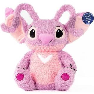 Vægtet Disney Lilo og Stitch Angel Fuzzy Plush Pillow Buddy - 2,5 lbs Super Soft Pillow 15 tommer