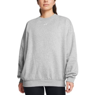 Under Armour Rival Fleece Women's Oversized Crew Mod Gray Light Heather / White XL