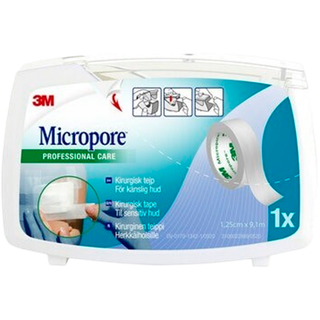 3M Micropore Kirurgisk Tape Hvid 1,25 cm x 9,14 m (1 stk)