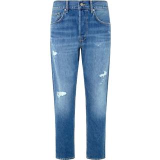 Pepe Jeanstil mænd. PM207695 Jeans Tapered Medium Destroy blå (33/32), Casual, Denim, Økologisk bomuld, Bæredygtig