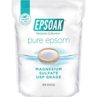 Epsoak Epsom Salt 19 lb. Magnesiumsulfat USP. (Antal. 1 x 19lb. Tasker) Fors?mbare Epsom Salt Bulk-poser Uscenteret i USA Grusomhedsfri certifice