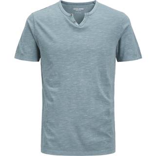 Melange Split Hals T-shirt
